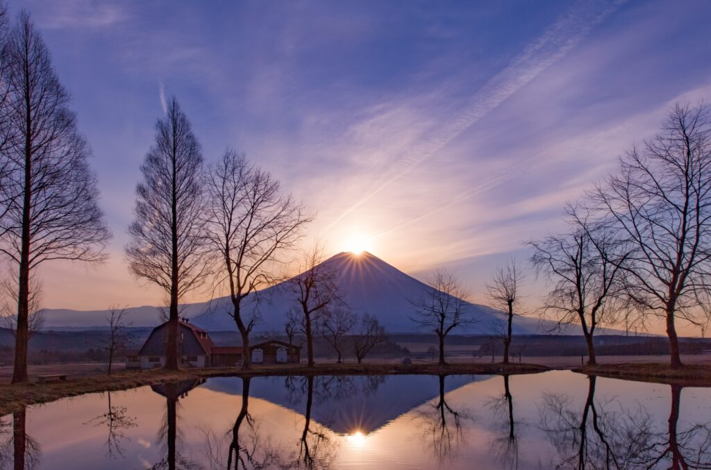 富士山二月限定「山中湖鑽石富士週」