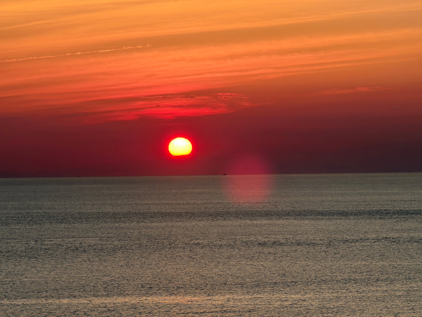 白濱海上夕陽近景實拍