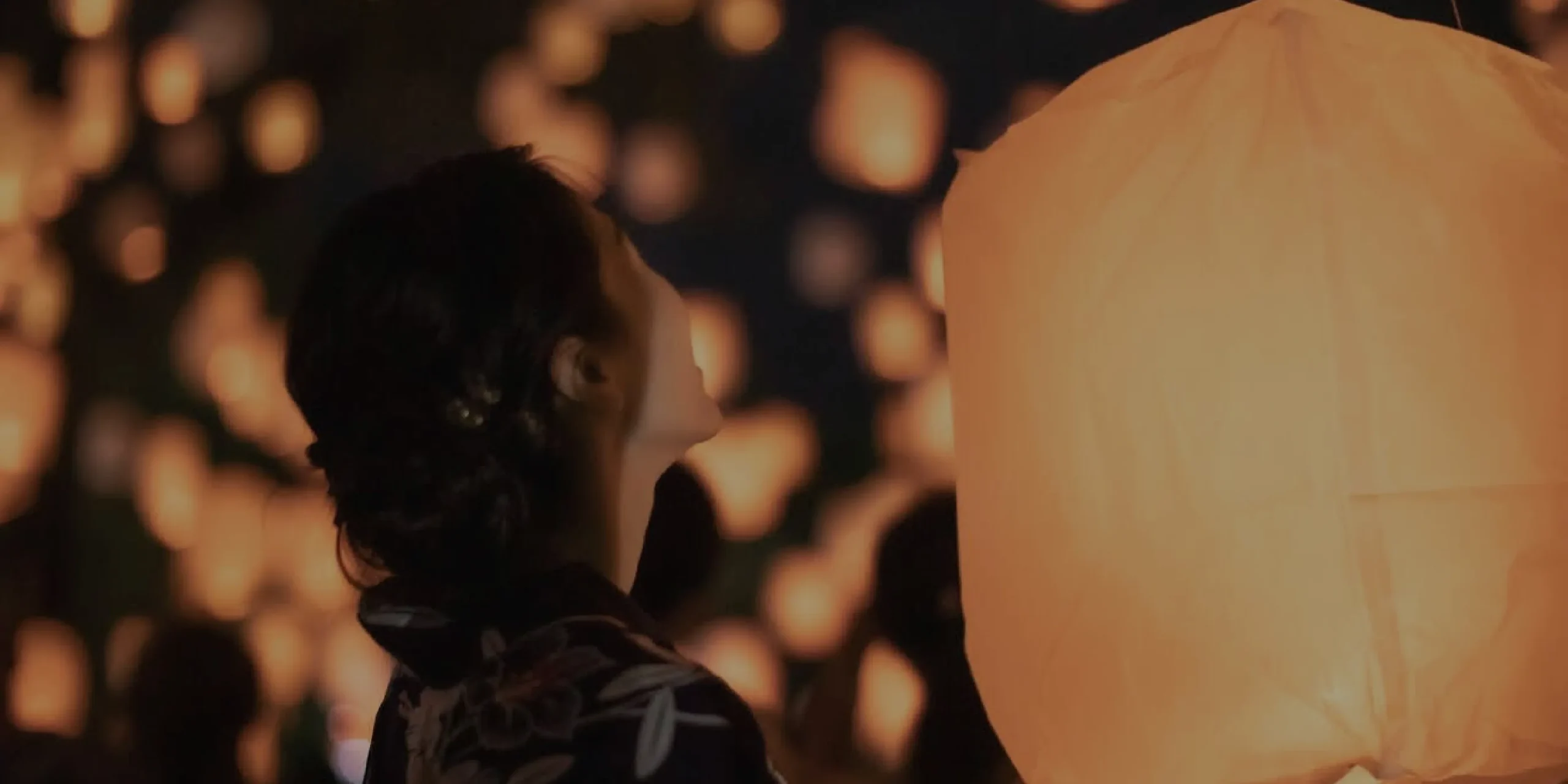 京都七夕天燈祭夜間天燈活動情境