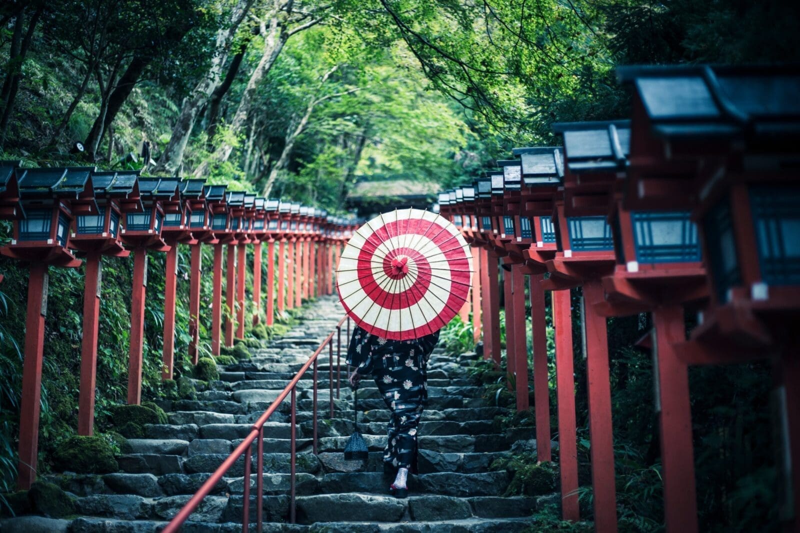 京都貴船神社 最美的獻燈參道