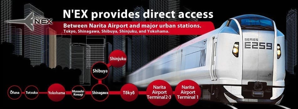 JR 成田特快 N’EX 列車示意