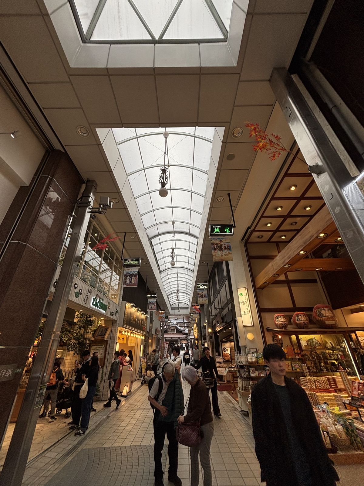道後商店街有遮棚的步行空間