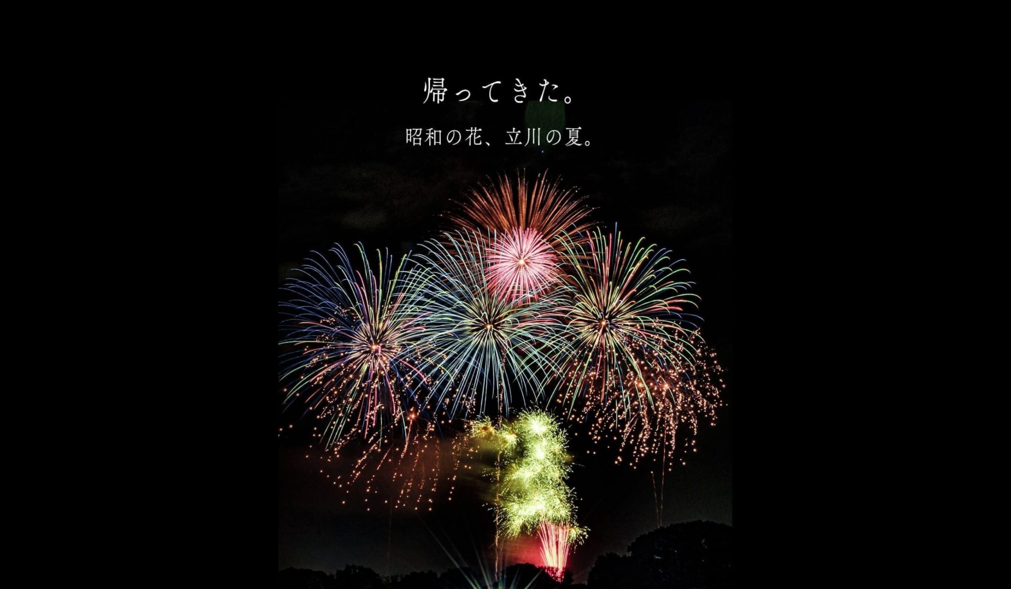 國營昭和紀念公園草原花火大會現場實景