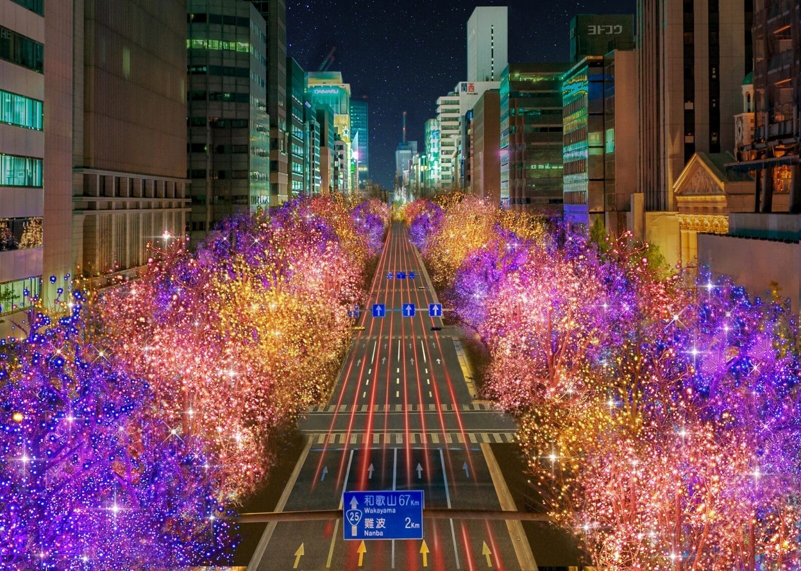 1大阪冬日節慶 光之盛宴 – 列入世界紀錄的最美點燈御堂筋燈光秀