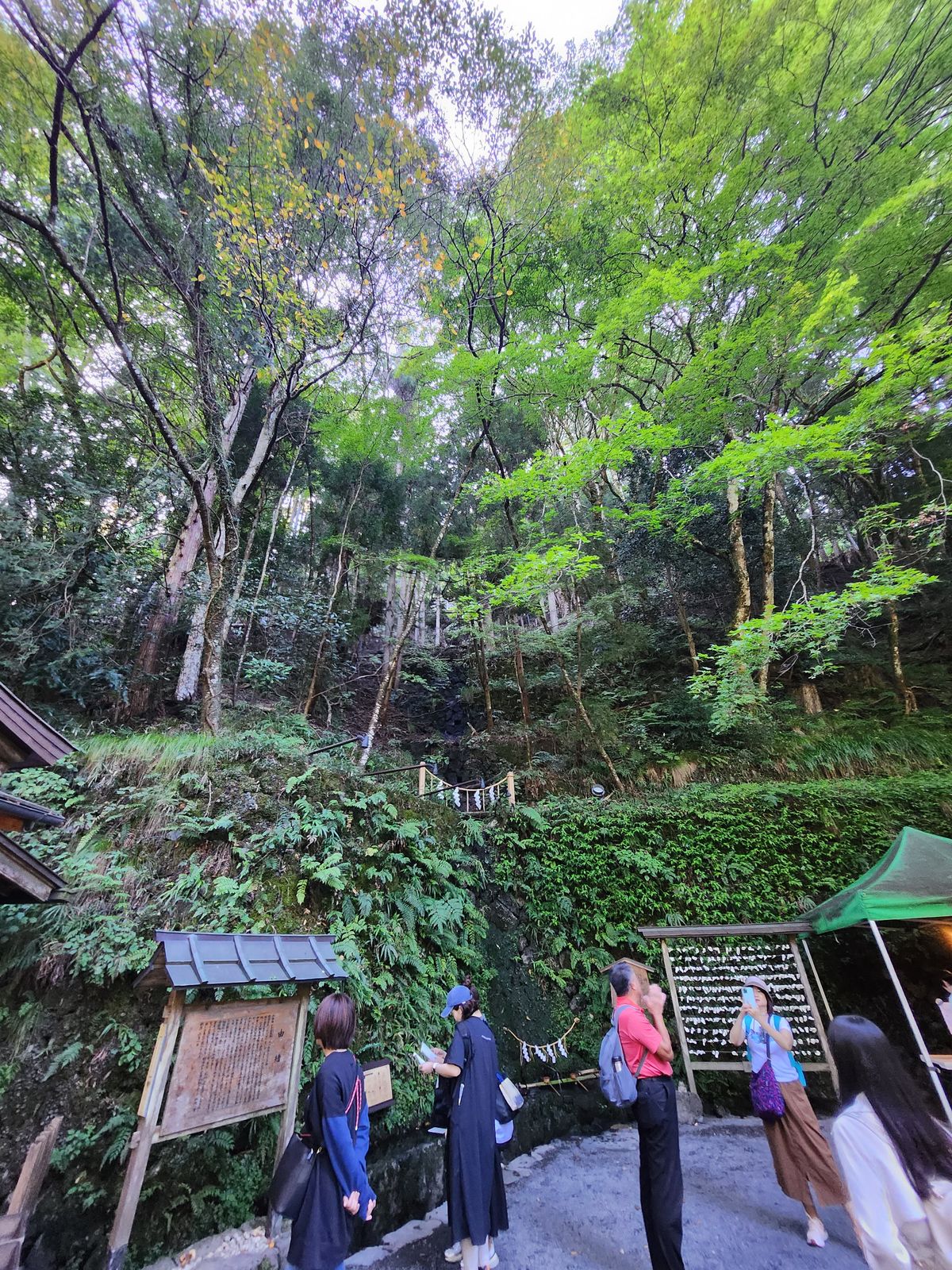 貴船神社苔石牆與參拜區