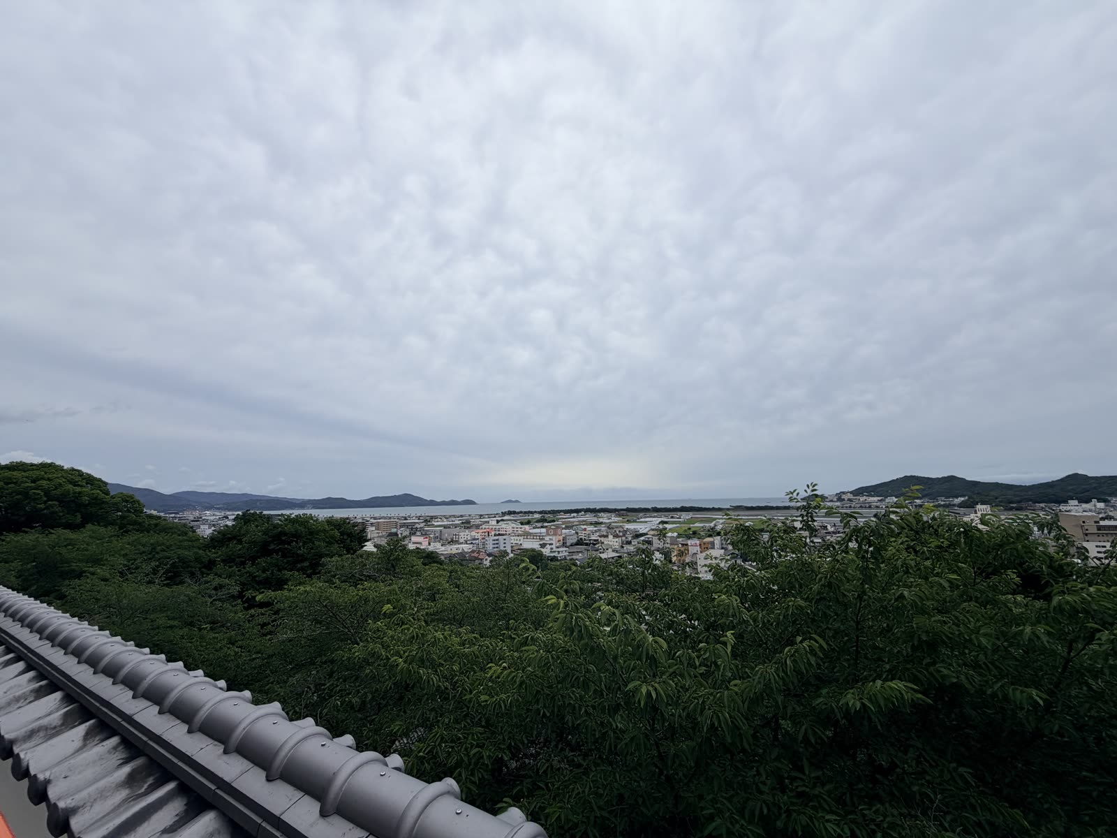 紀三井寺山上俯瞰和歌浦與和歌山市景