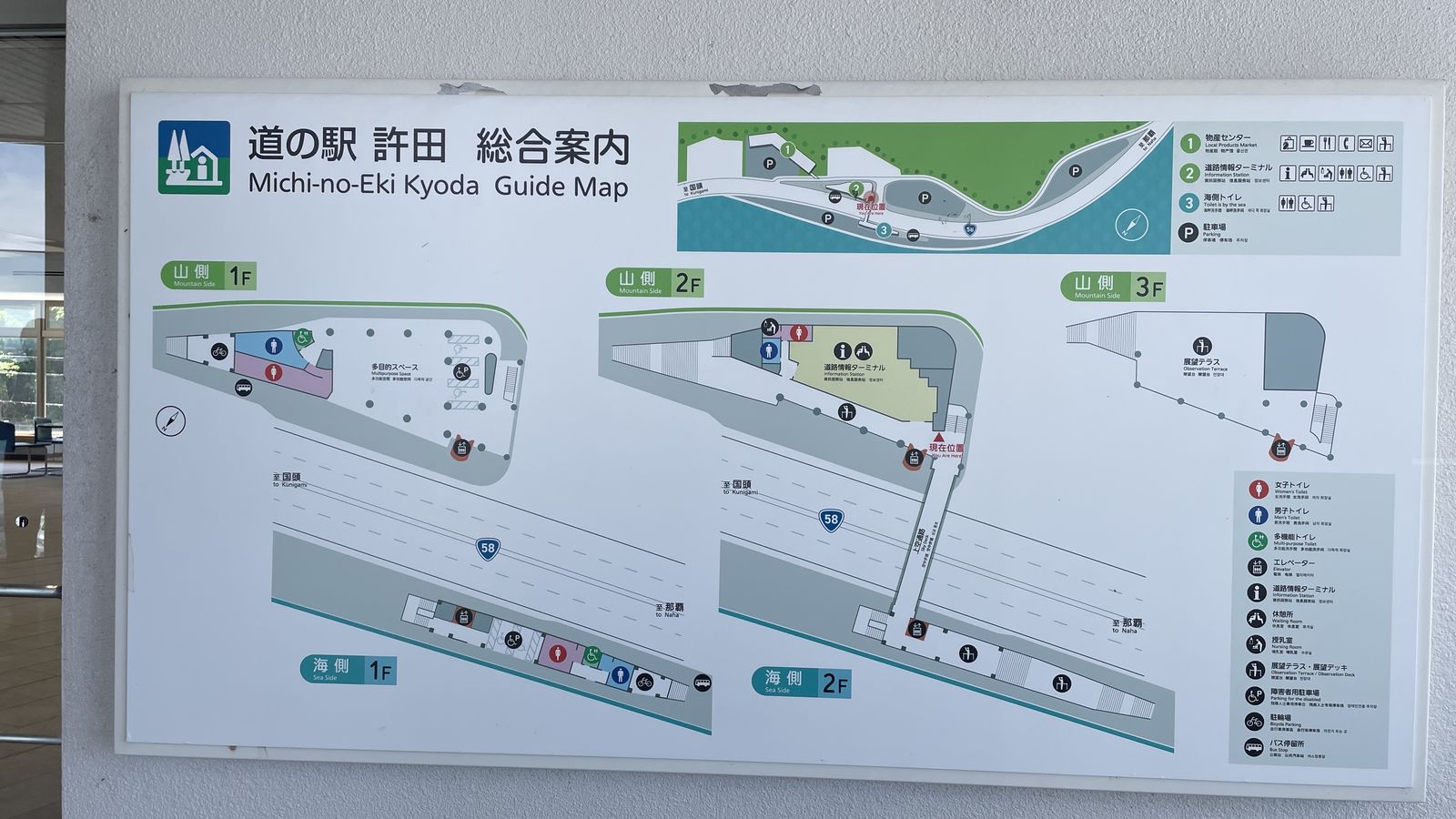 道の駅許田綜合案内設施地圖看板