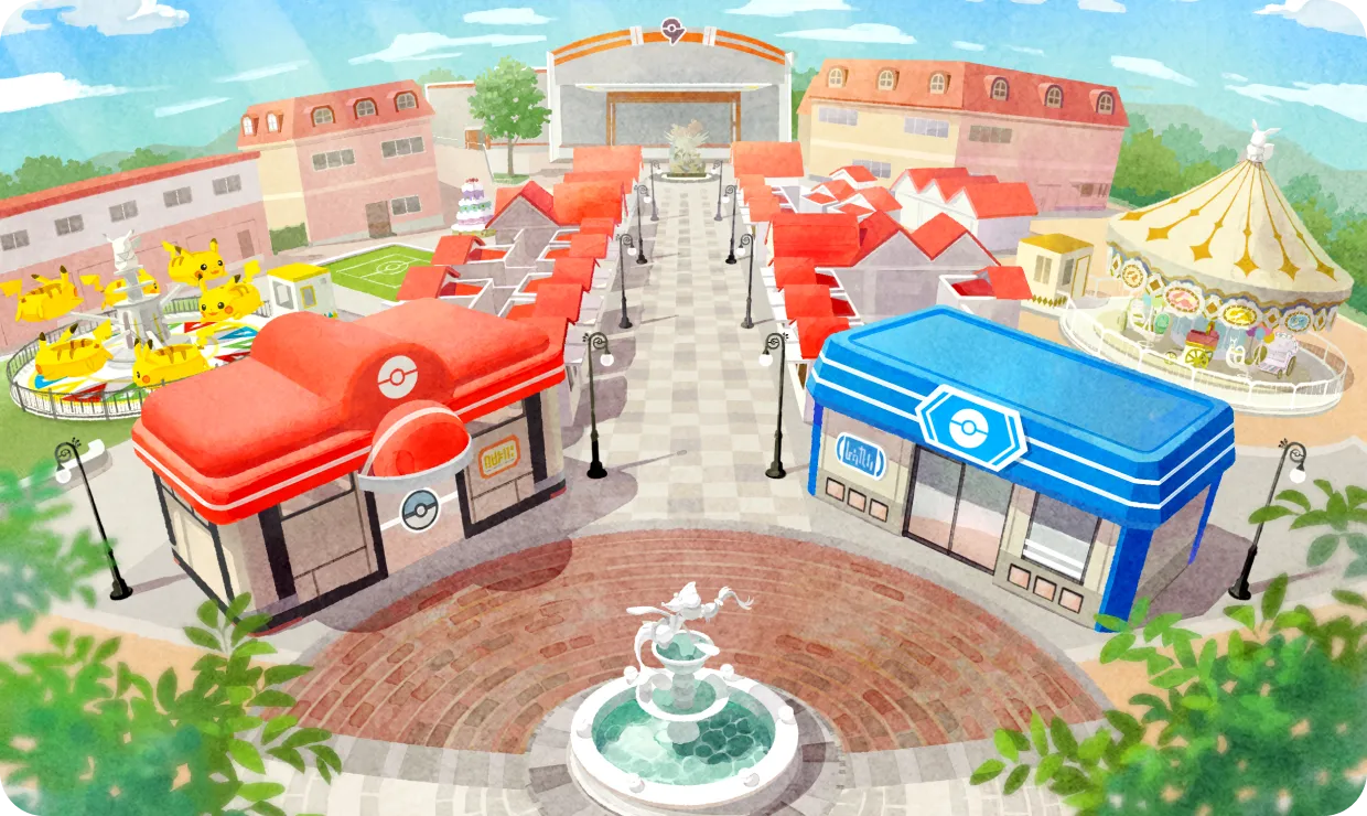 PokéPark KANTO 草紗鎮官方示意圖