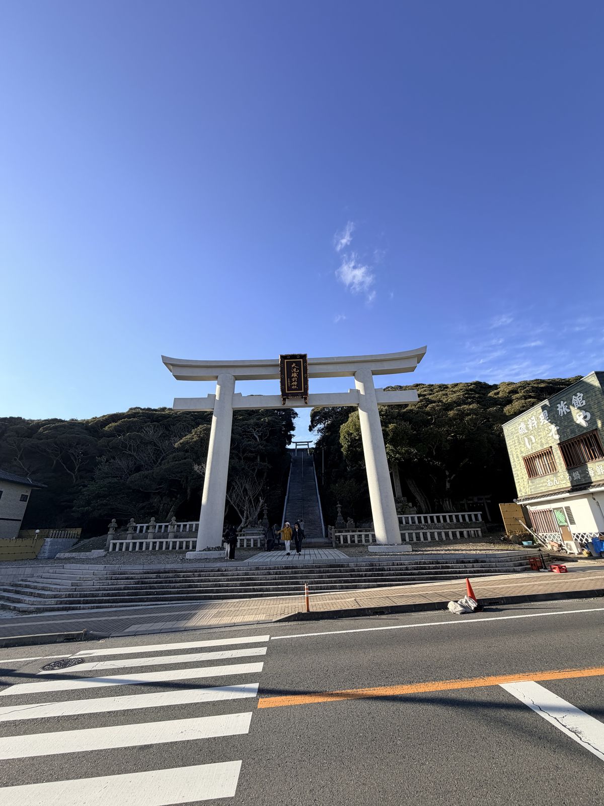 大洗磯前神社臨路白色鳥居