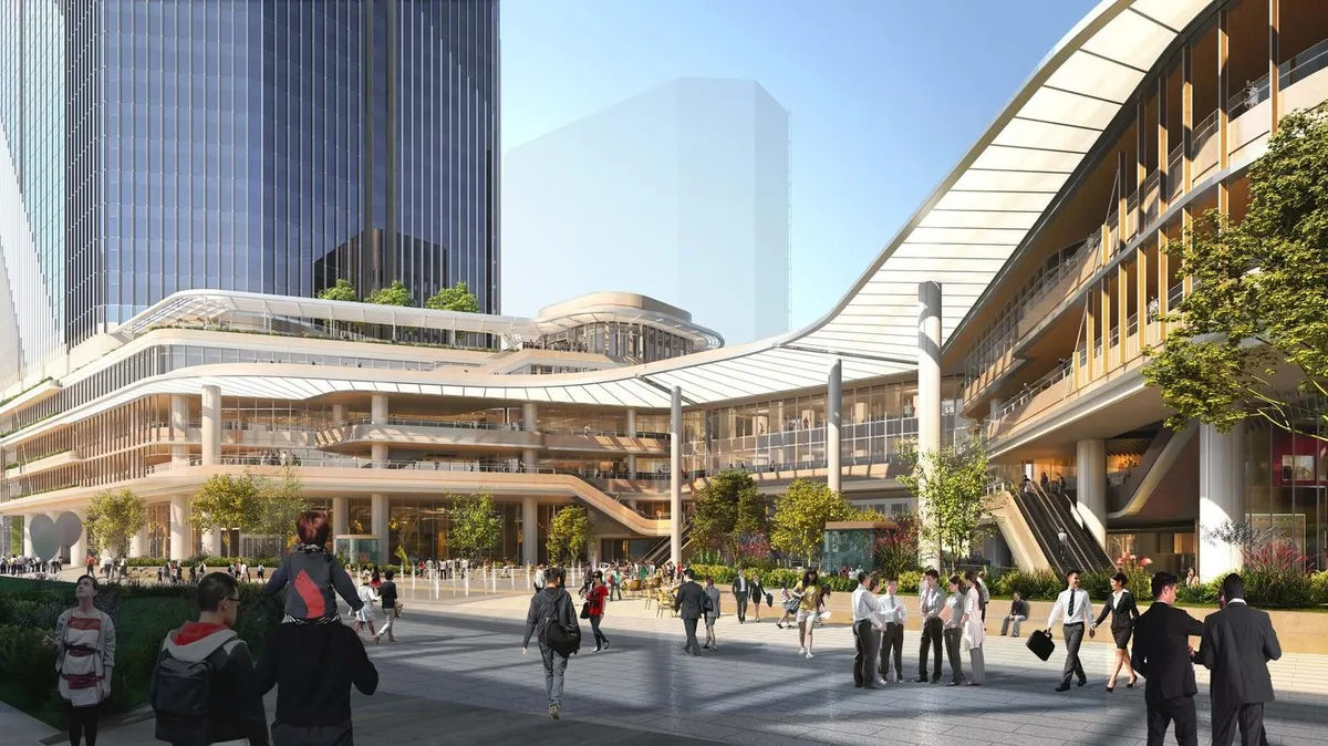 TAKANAWA GATEWAY CITY 商業設施與步行空間