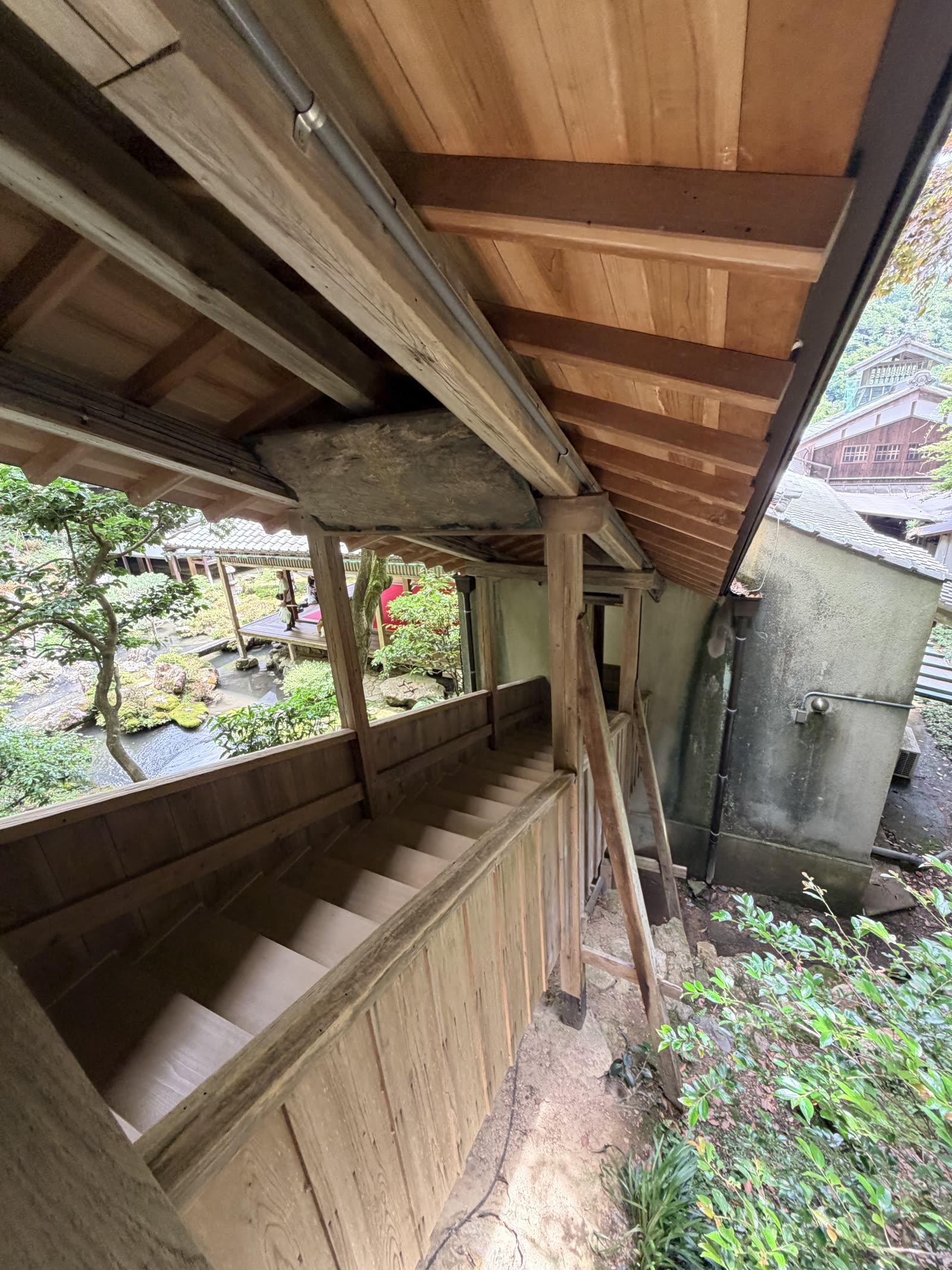 柳谷觀音楊谷寺山坡上的木造通道