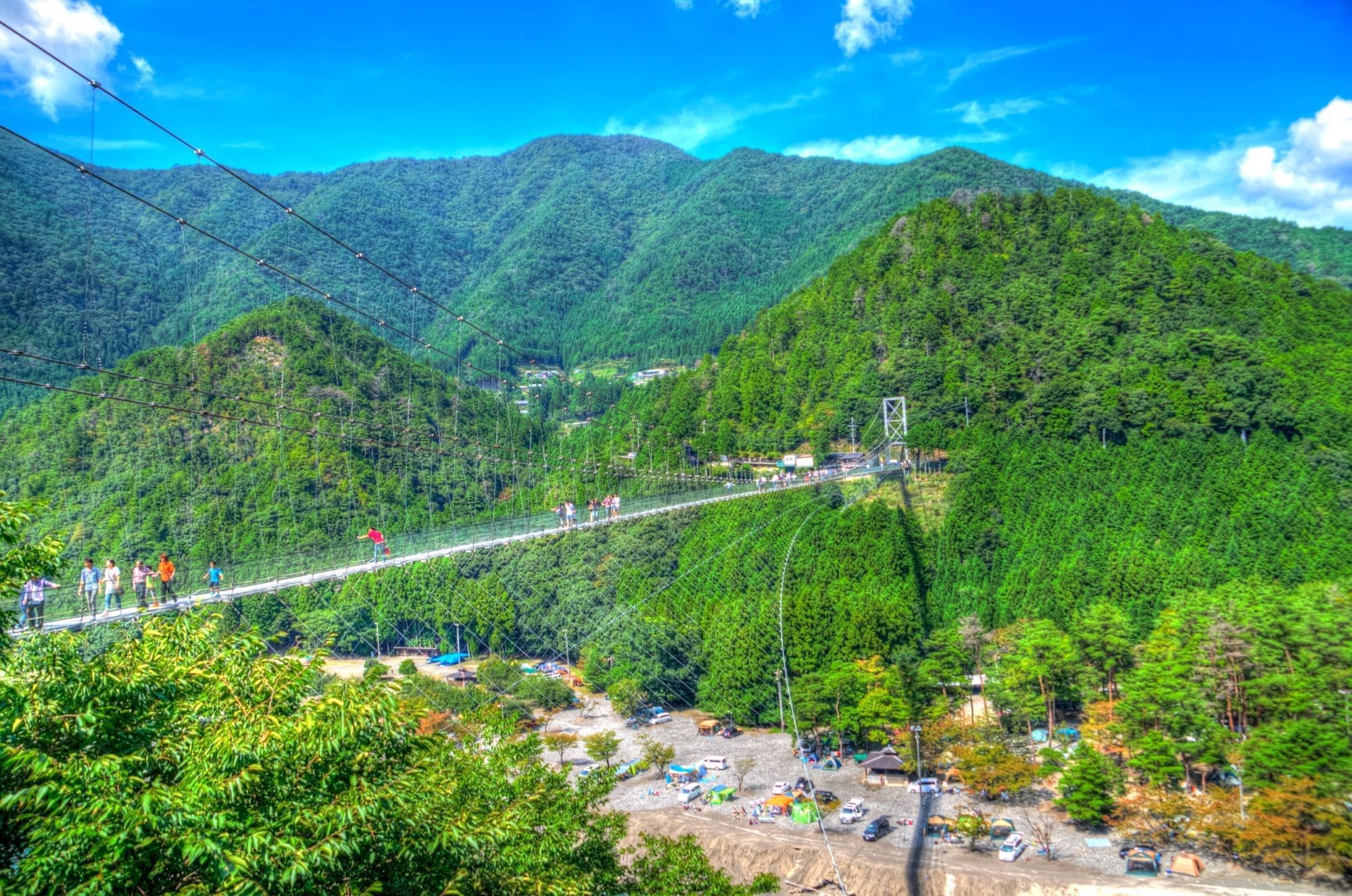 十津川村夏季森林山谷與秘境景色
