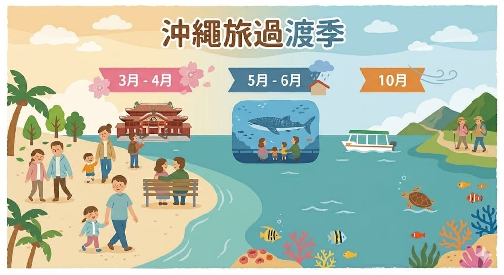 沖繩不同季節的旅遊景色