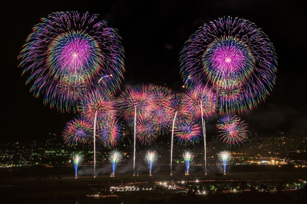 山梨神明花火大會夏季煙火