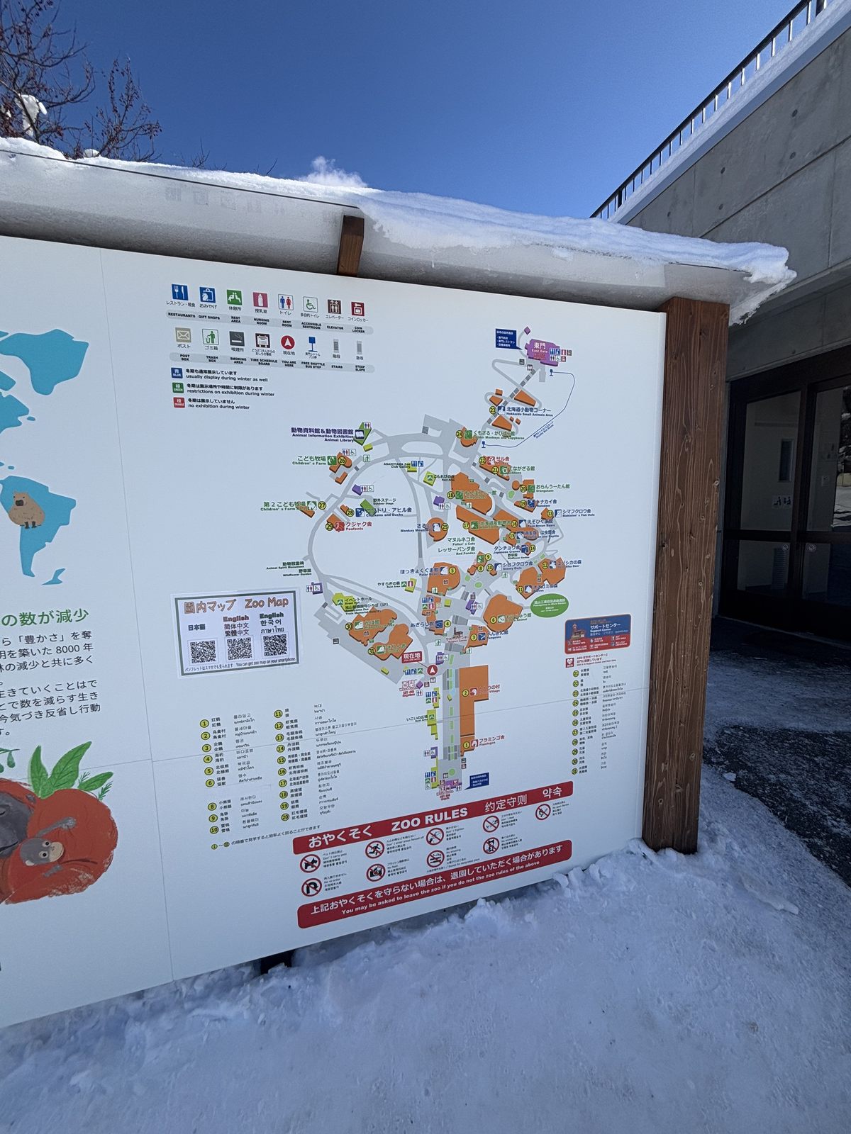 旭山動物園冬季園區地圖