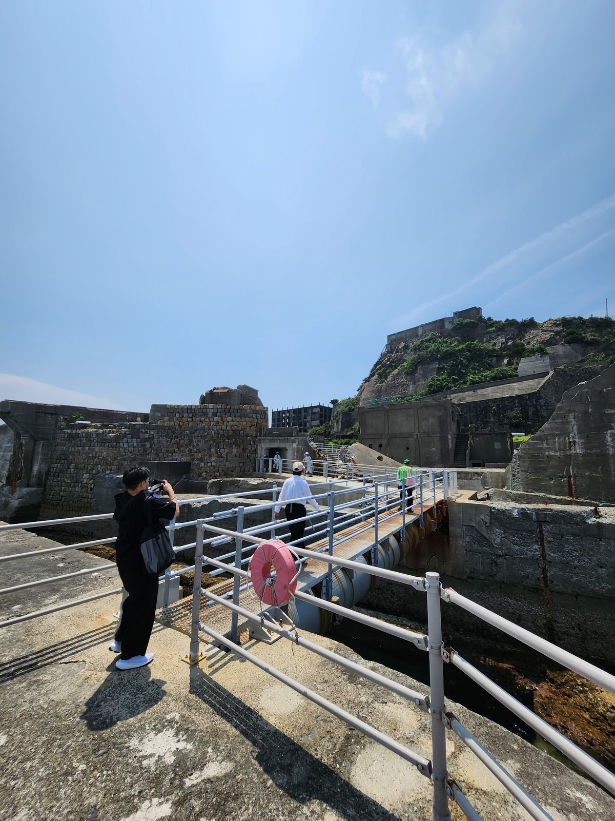 軍艦島登岸後的見學通道