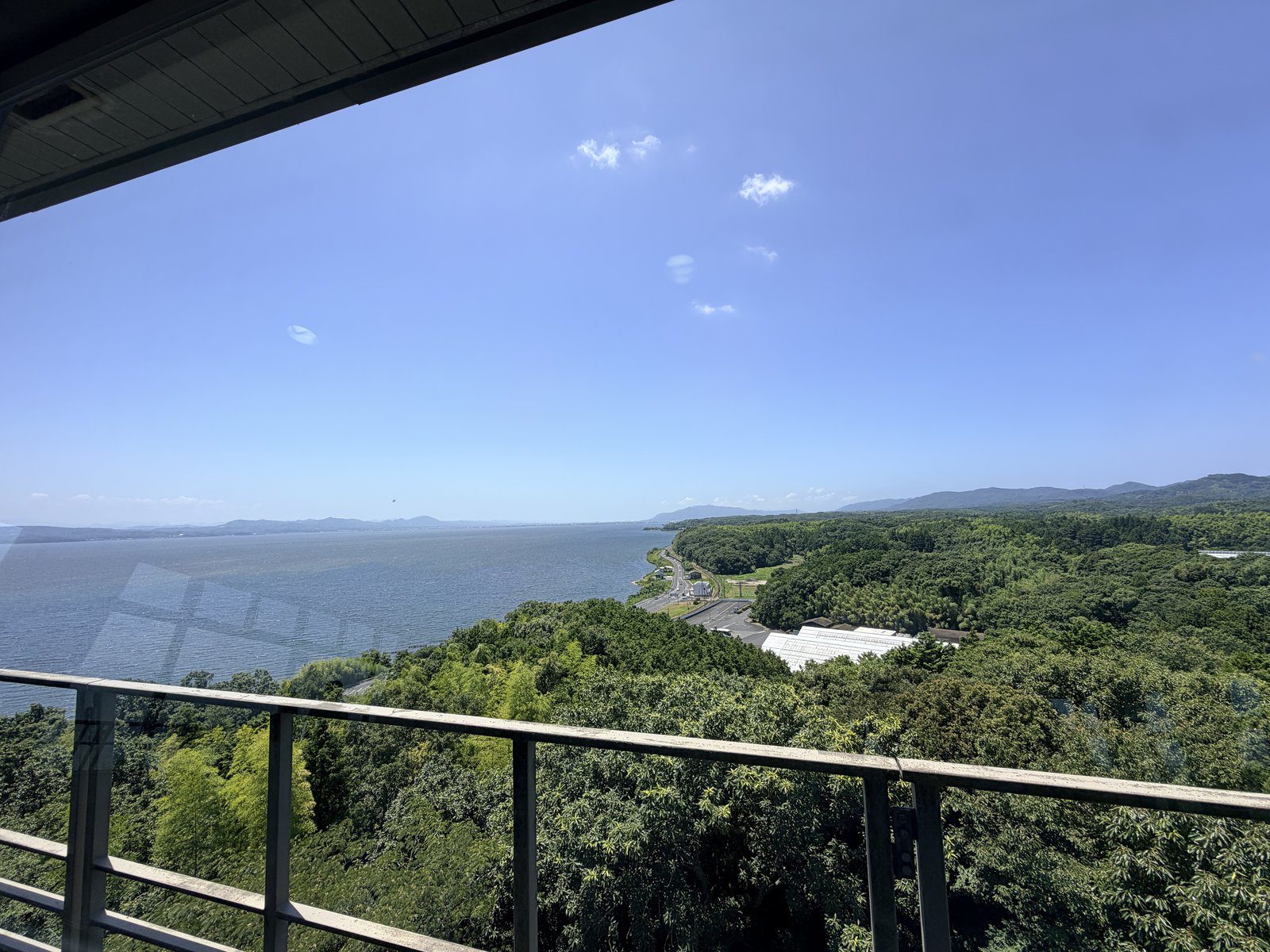 松江花鳥園世界最大級全天候溫室海棠花天幕與水池全景