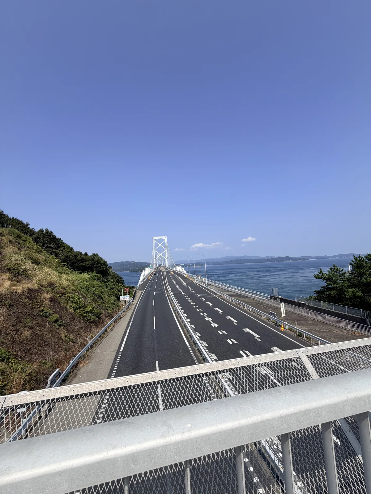 從鳴門公園高處眺望大鳴門橋道路與海景