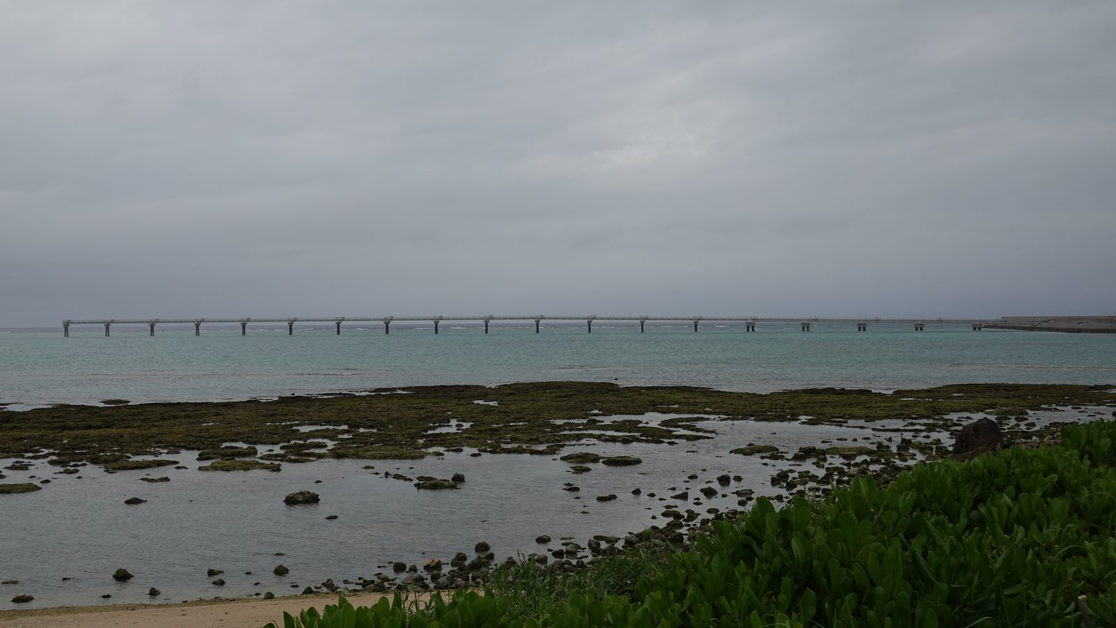 瀨長島退潮時的礁岩海岸