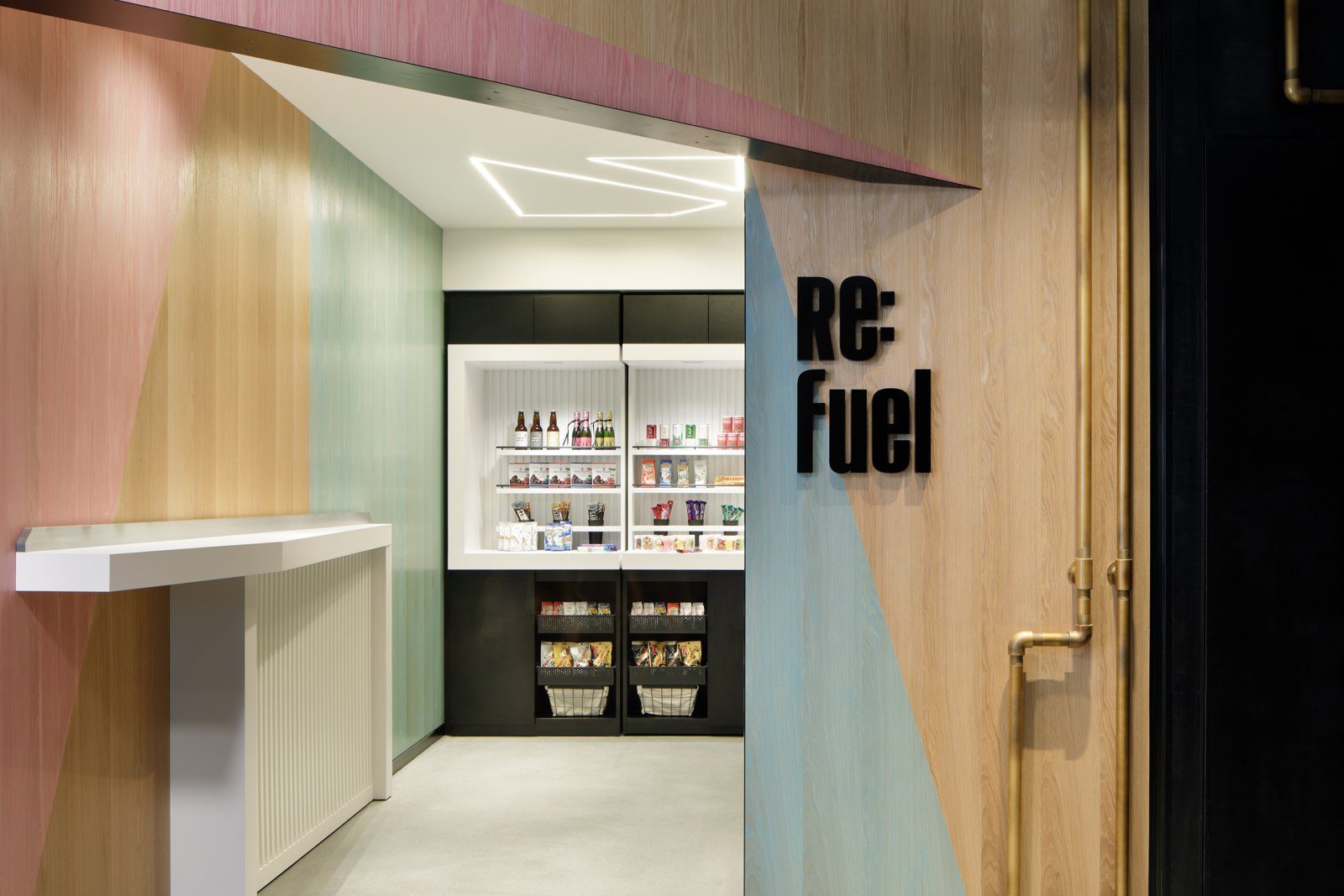東京銀座雅樂軒酒店 大廳一角的 Re:FUEL 輕食外帶區
