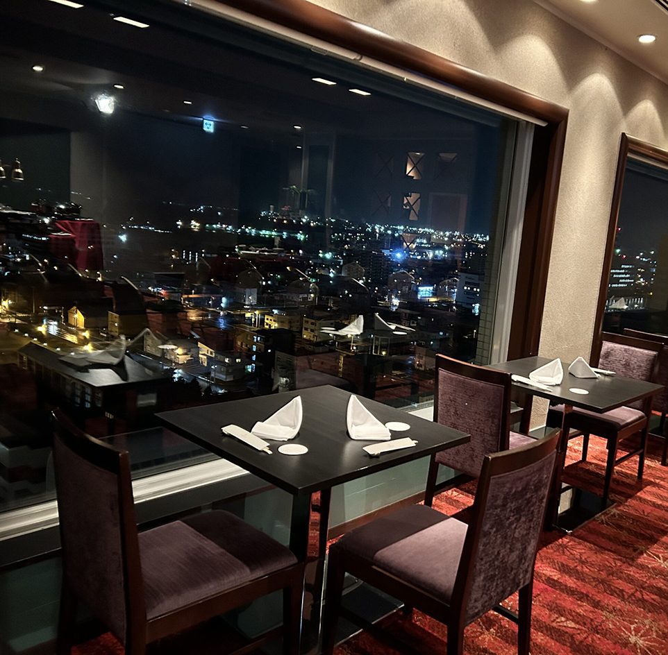 ANA 皇冠假日酒店釧路 高樓層餐廳夜景