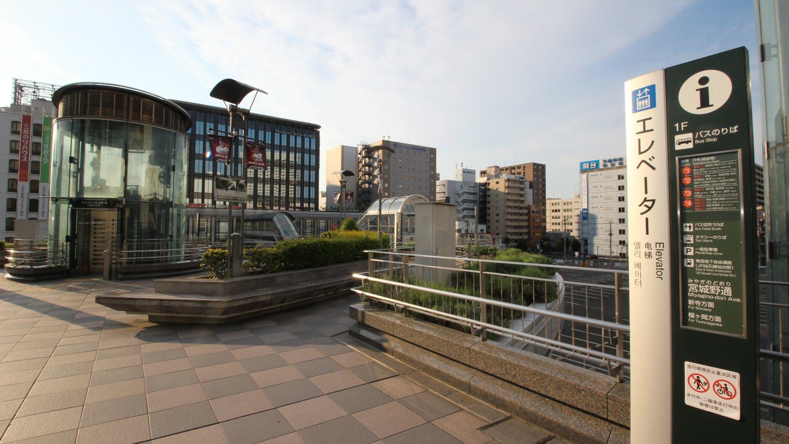 ANA 假日酒店仙台 仙台站東西自由通路往東口的出口