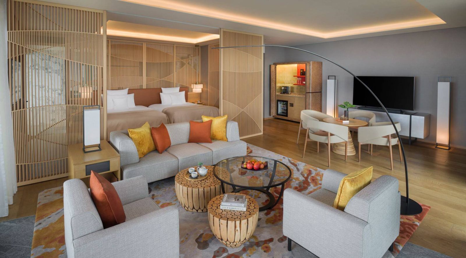ANA 洲際別府度假村與水療 Panorama 1 Bedroom Suite 的起居空間