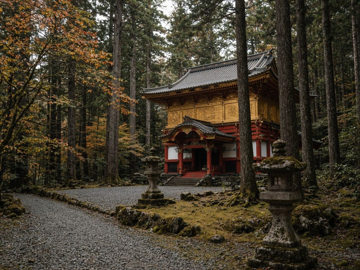 中尊寺杉林佛堂情境示意
