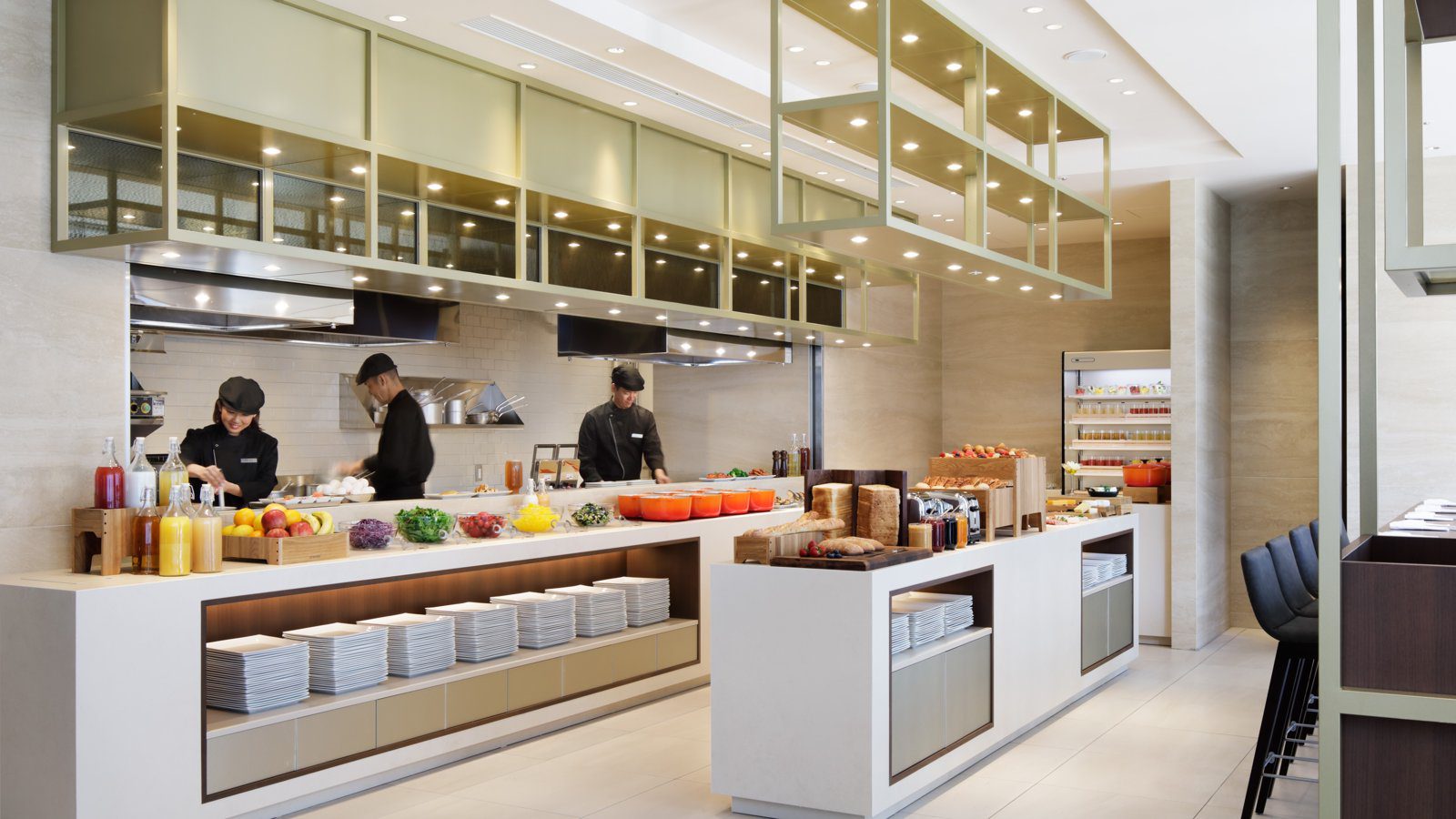 大阪本町萬怡酒店 STITCH 開放廚房與自助餐檯