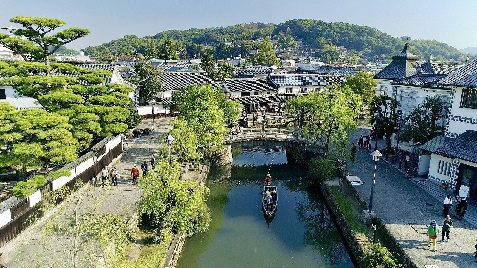Dormy Inn 倉敷 倉敷美觀地區的倉敷川、柳樹與白壁老屋