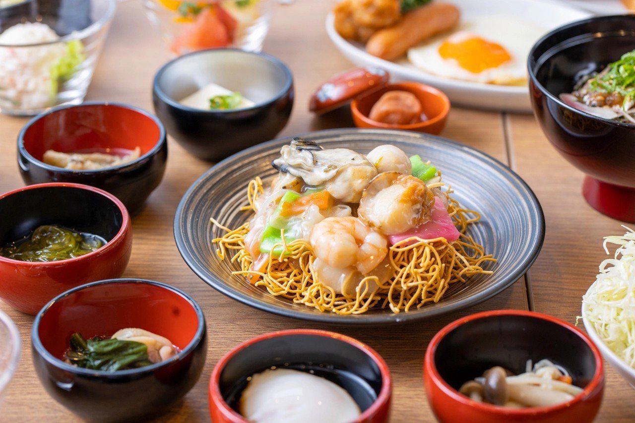 Dormy Inn 長崎新地中華街 早餐的長崎皿烏龍麵