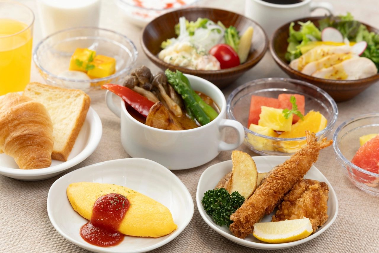 Dormy Inn PREMIUM 小樽 早餐的和洋自助餐