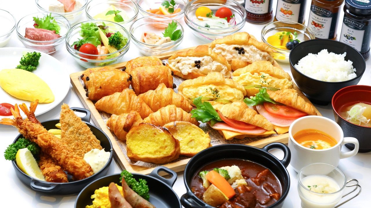 Dormy Inn PREMIUM 澀谷神宮前 早餐的和洋自助餐