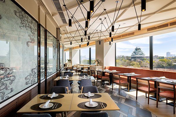 大阪城希爾頓逸林酒店 窗外正對大阪城的 Restaurant SEN