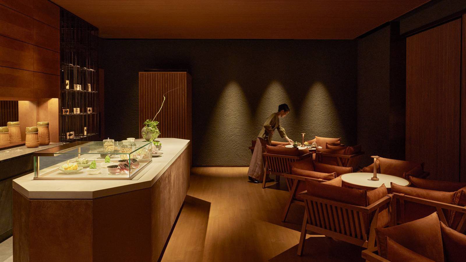 京都都喜天闕酒店 Kati 全日餐廳的座位與料理檯
