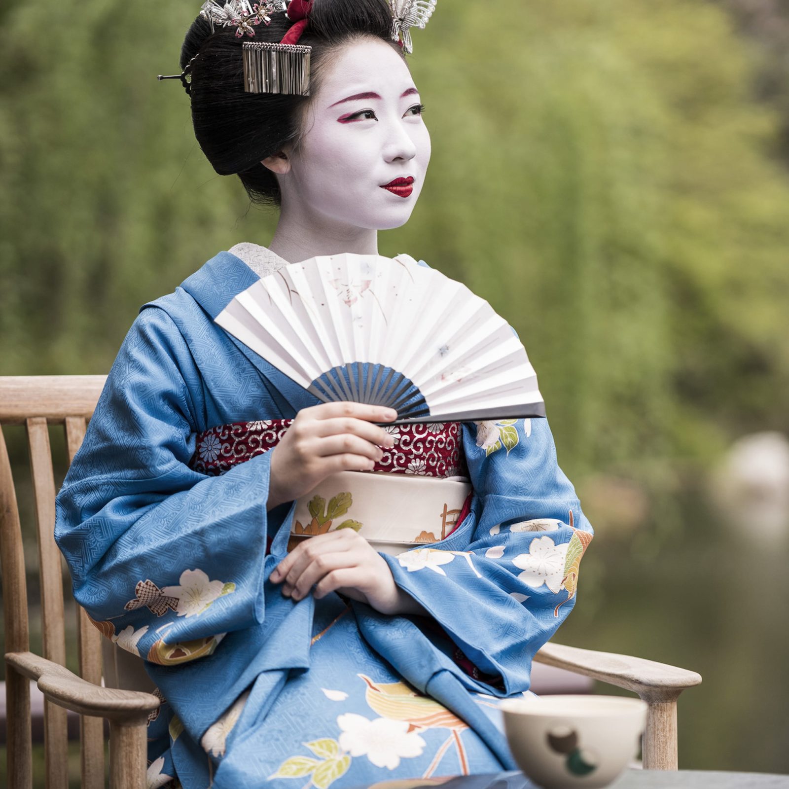 京都四季酒店 大廳的舞妓表演