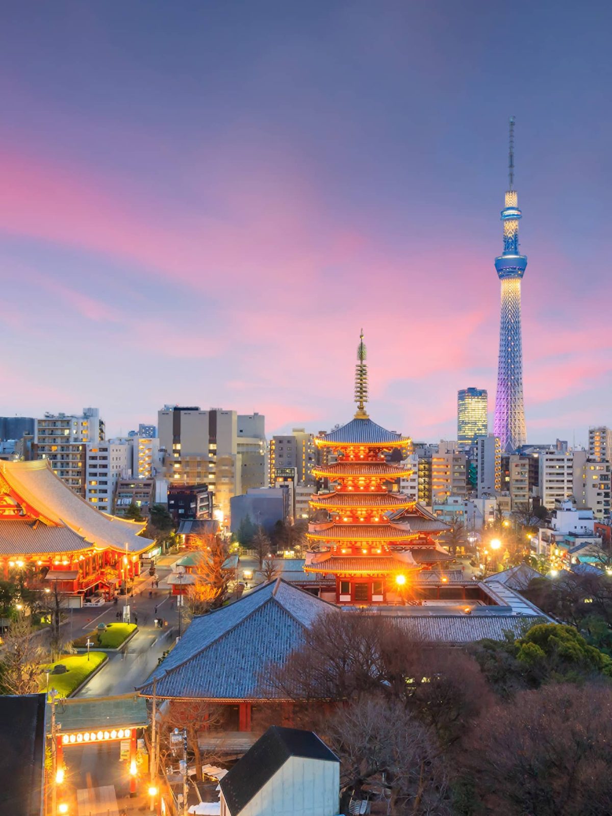 東京大手町四季酒店 傍晚的東京晴空塔