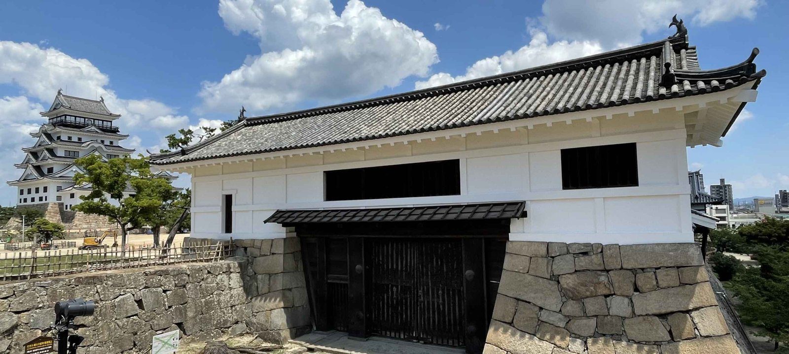 福山城 Castle Stay 重要文化財筋鐵御門與後方天守