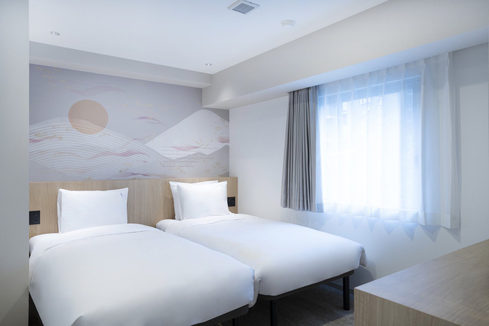 Garner Hotel 京都四條烏丸 山景壁畫的標準雙床房