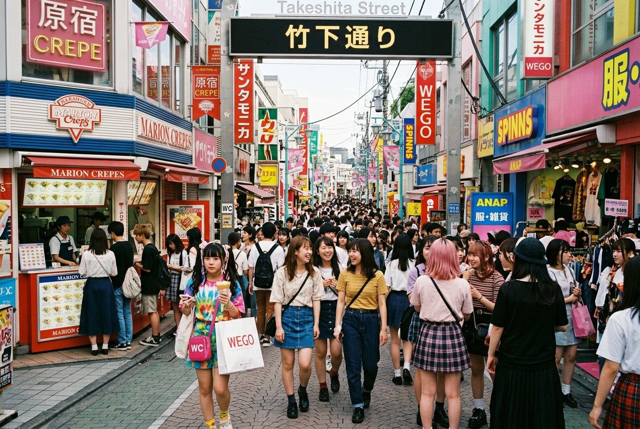 原宿竹下通潮流街道街景