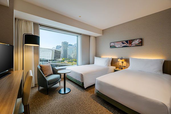 橫濱港未來希爾頓花園酒店 Twin Deluxe 海景客房