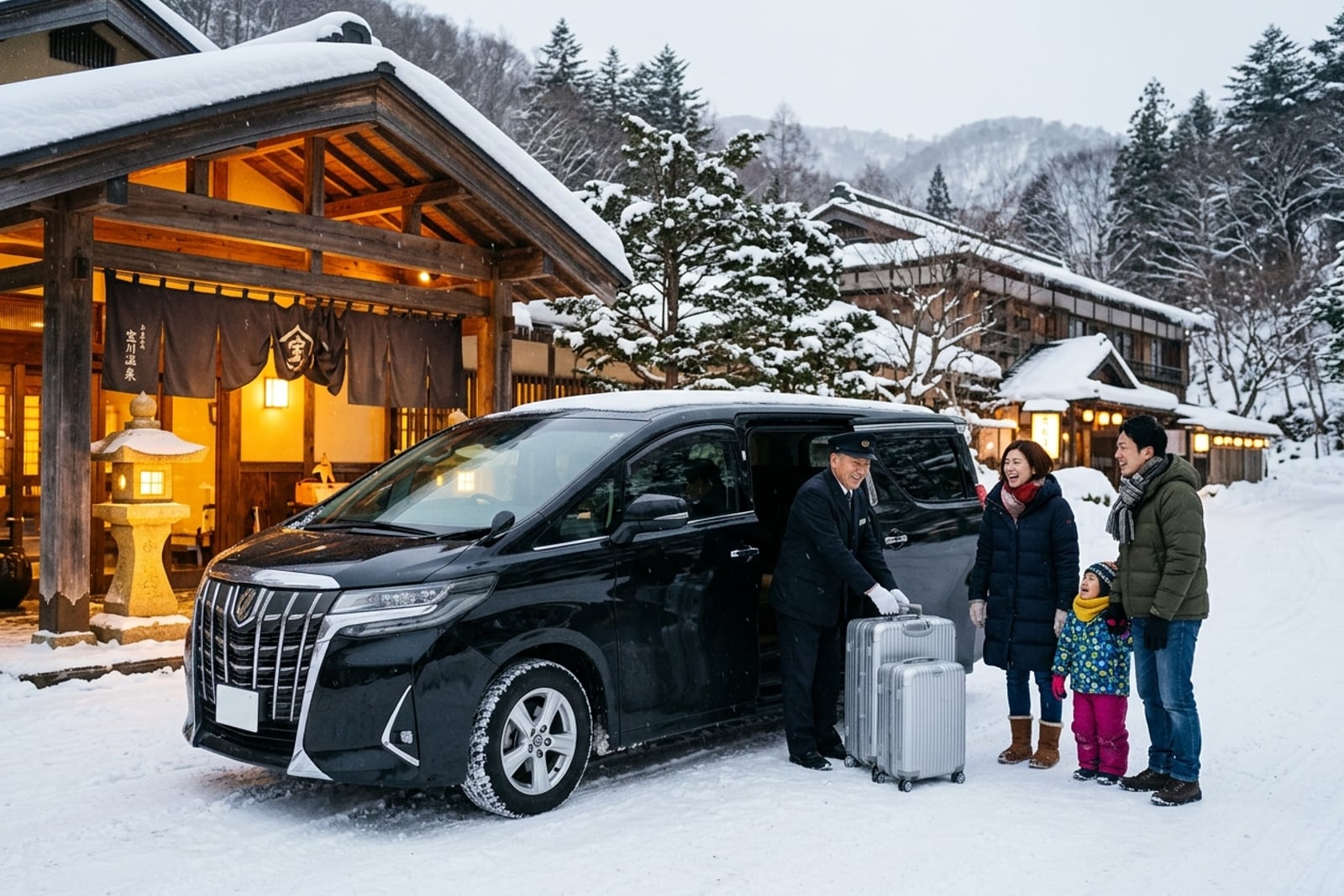 北海道冬季專車包車直達溫泉飯店接送服務