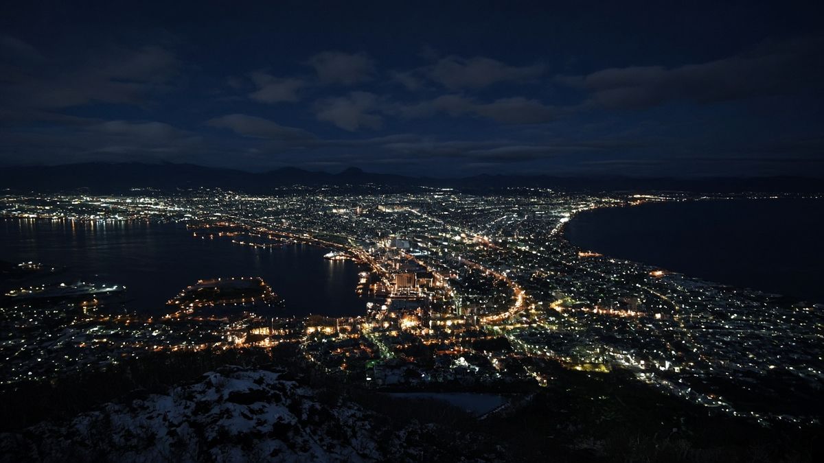 函館山百萬夜景海灣燈火