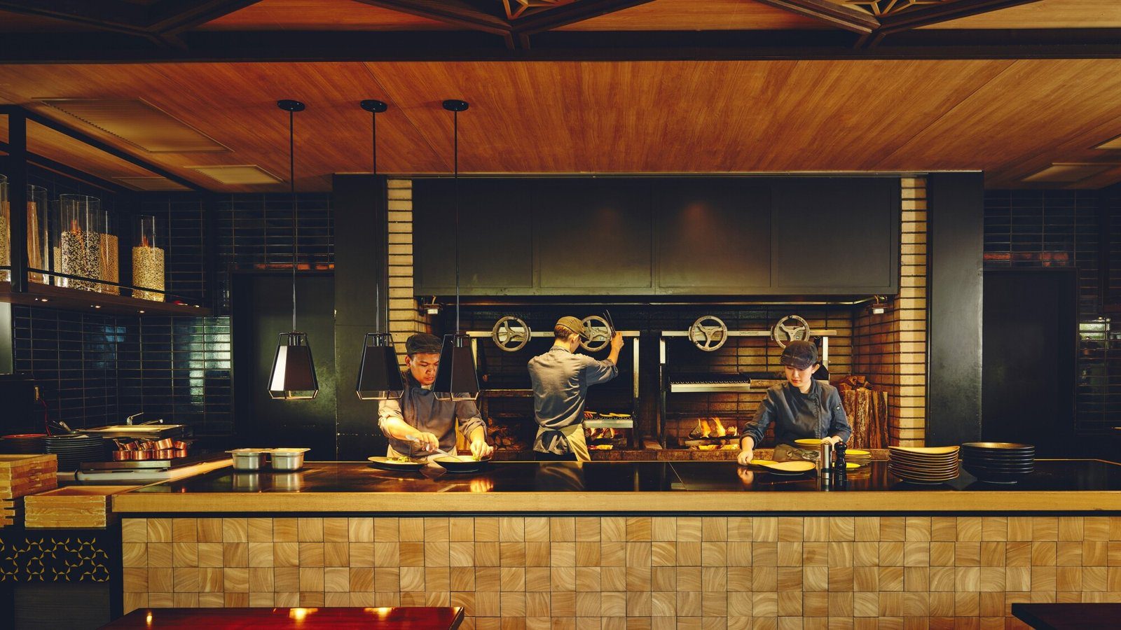 箱根強羅英迪格酒店 Riverside Kitchen & Bar 薪火燒烤開放廚房