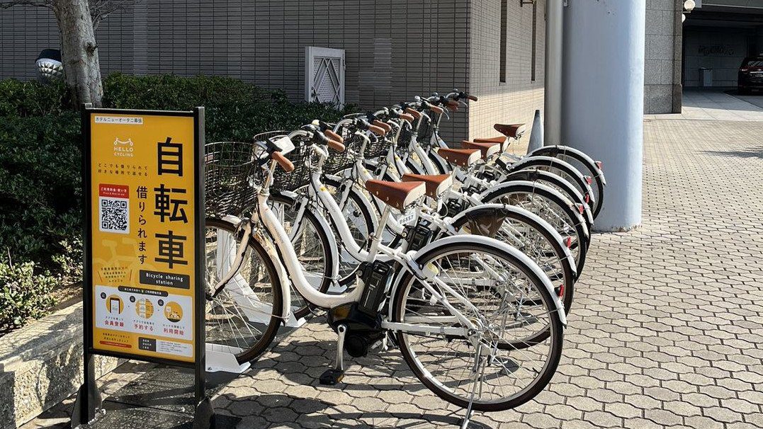 幕張新大谷飯店 飯店戶外的自行車停放處