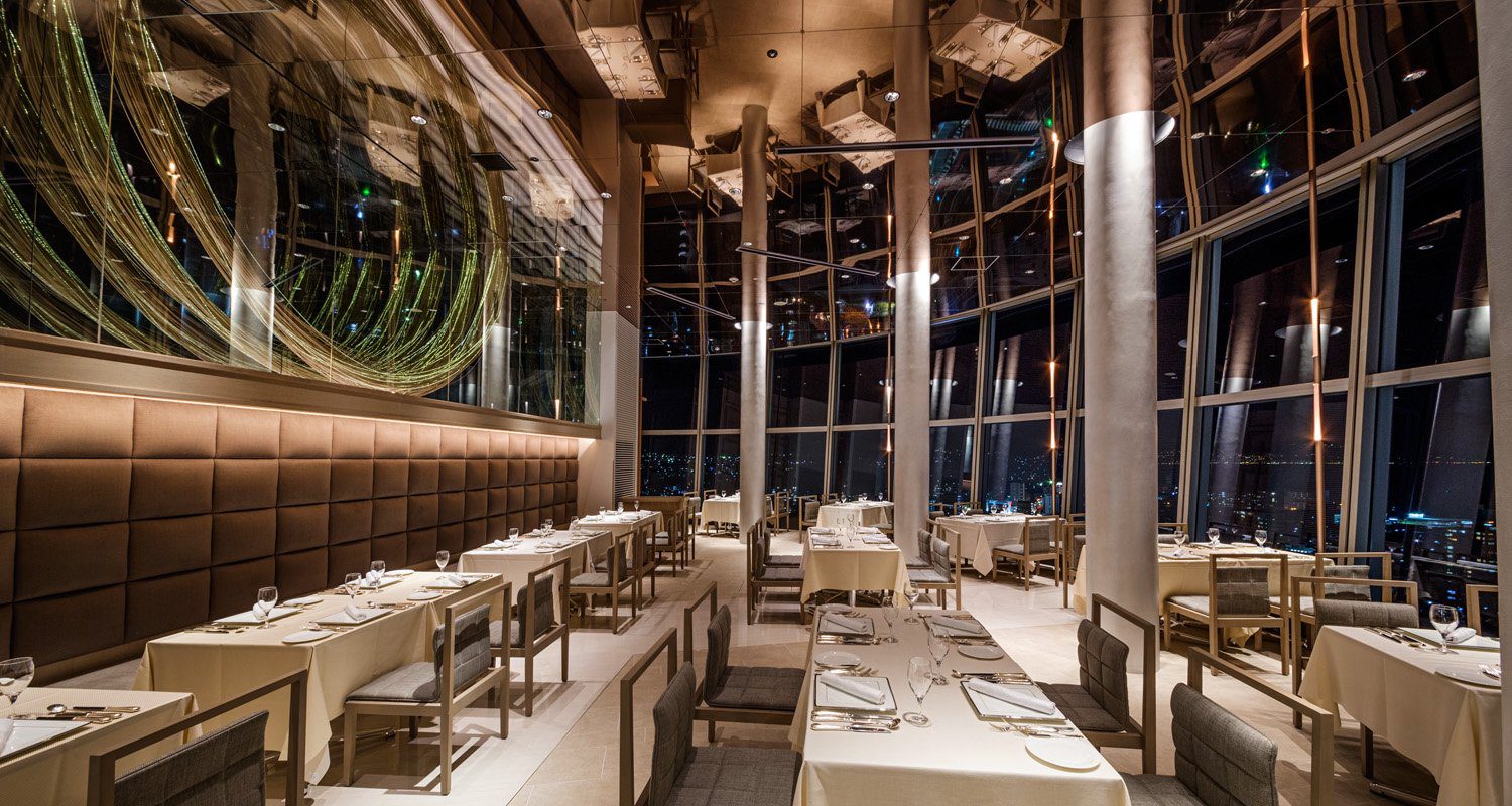 大分綠洲塔日航酒店 「シエル・アジュール」落地窗與夜景