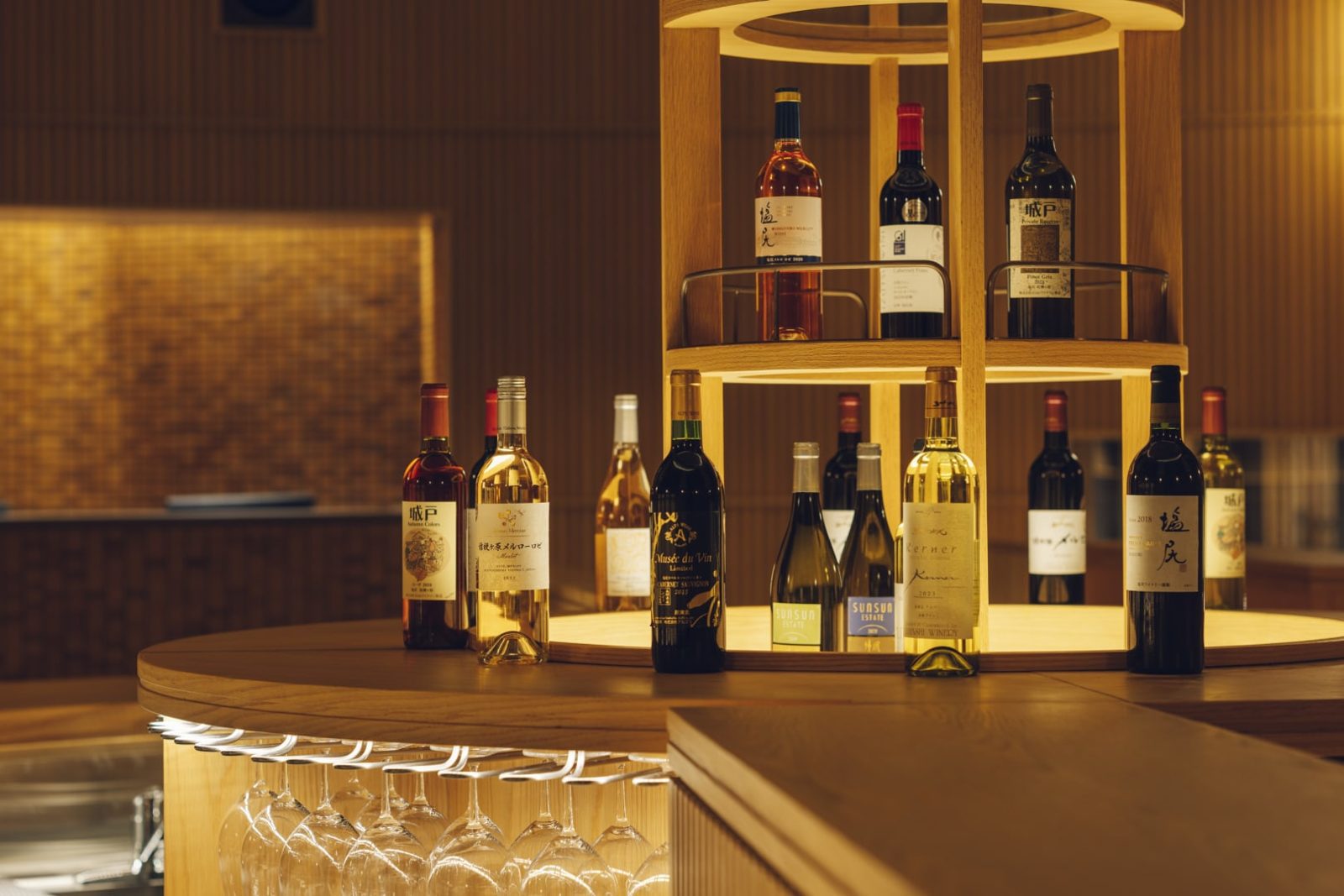 界 松本 葡萄酒的展示