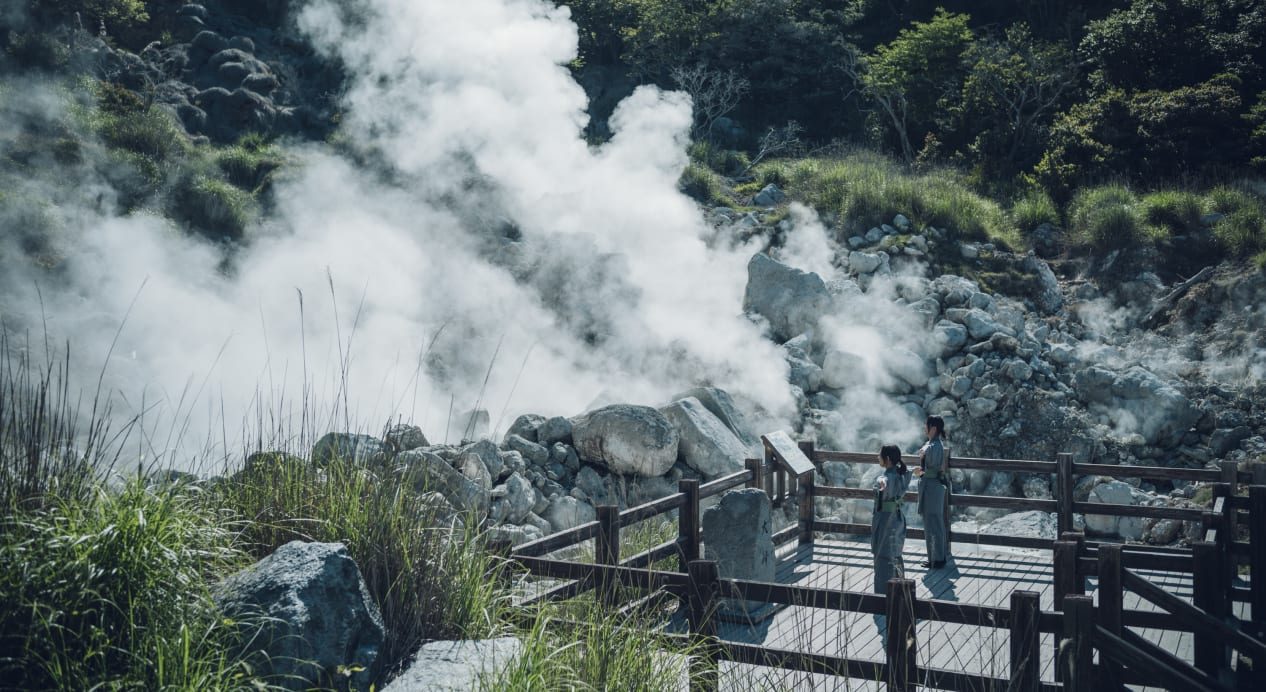 界 雲仙 踏出一步就被溫泉蒸汽包住