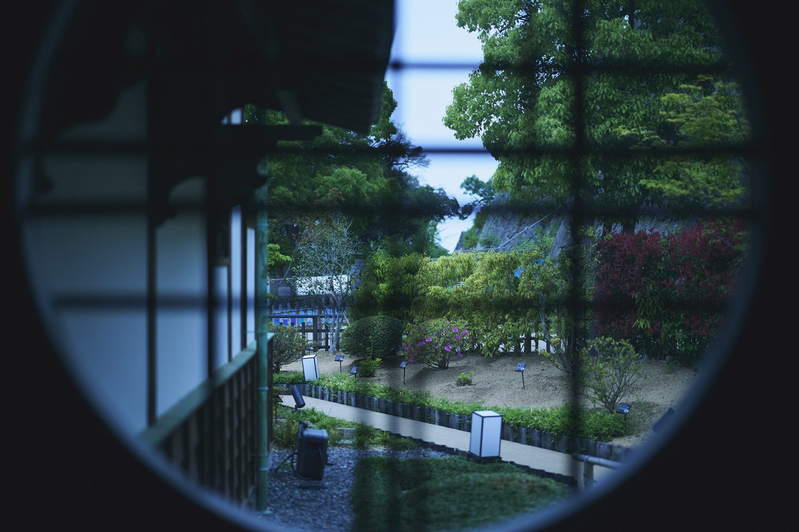 丸龜城 延壽閣別館 Kazeno Heritage 圓窗與庭園