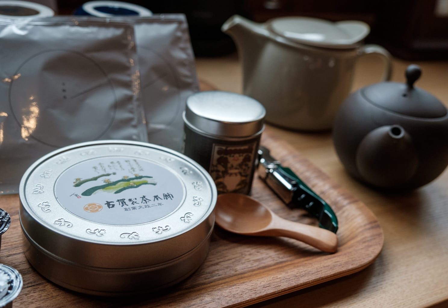 風之 八女福島 八女茶的茶罐